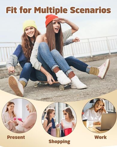 5 Pairs Slouchy Socks for Women, Soft Cotton Long Scrunch Tube Stockings, Casual Crew Boot Thick Knit Slouch Socks in Saudi Arabia