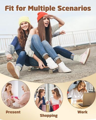 5 Pairs Slouchy Socks for Women, Soft Cotton Long Scrunch Tube Stockings, Casual Crew Boot Thick Knit Slouch Socks in Saudi Arabia