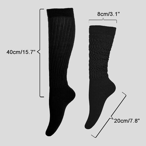 Slouch Socks Women 80s 90s Scrunch Scrunch Scrunch Extra Clousy Sock Knee High Sock in Saudi Arabia