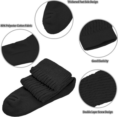 Slouch Socks Women 80s 90s Scrunch Scrunch Scrunch Extra Clousy Sock Knee High Sock in Saudi Arabia