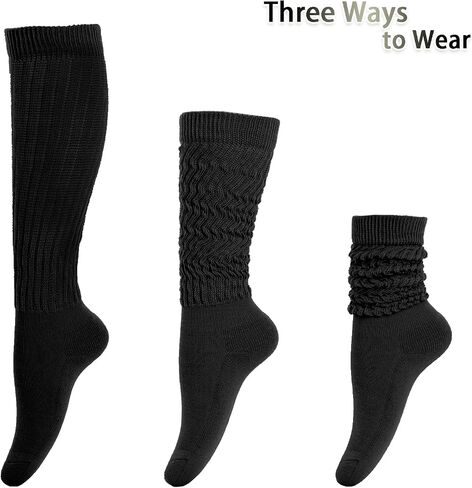 Slouch Socks Women 80s 90s Scrunch Scrunch Scrunch Extra Clousy Sock Knee High Sock in Saudi Arabia