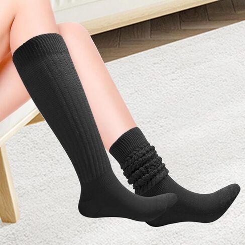 Slouch Socks Women 80s 90s Scrunch Scrunch Scrunch Extra Clousy Sock Knee High Sock in Saudi Arabia