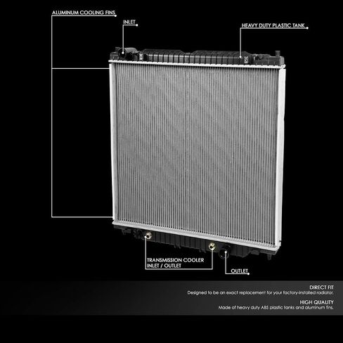 DNA Motoring OEM-RA-2886 2886 Factory Style Aluminum Cooling Radiator Compatible with 2005-2007 F250 F350 Super Duty in Saudi Arabia