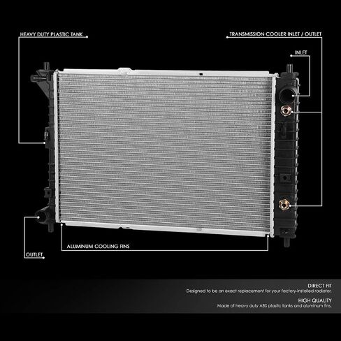 DNA Motoring OEM-RA-2886 2886 Factory Style Aluminum Cooling Radiator Compatible with 2005-2007 F250 F350 Super Duty in Saudi Arabia