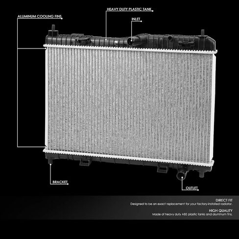 DNA Motoring OEM-RA-2886 2886 Factory Style Aluminum Cooling Radiator Compatible with 2005-2007 F250 F350 Super Duty in Saudi Arabia