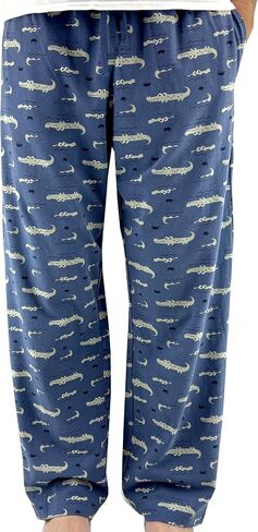 ROCK ATOLL Men's Novelty Print Soft Cotton Knit Long Pajama Lounge Pant Bottoms in Kuwait