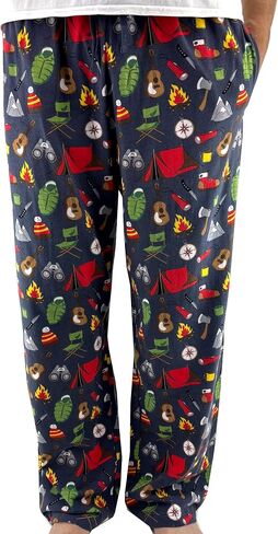 ROCK ATOLL Men's Novelty Print Soft Cotton Knit Long Pajama Lounge Pant Bottoms in Kuwait