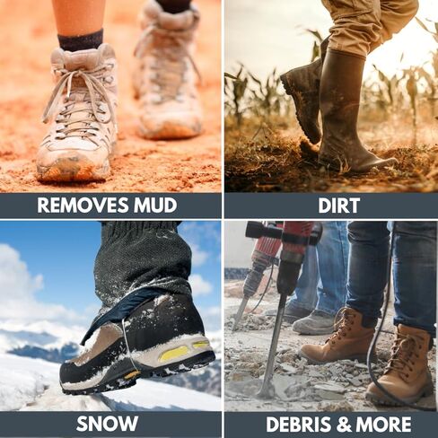 Toughty Boot Scrubber - All Weather Industrial Shoe, Boot, Sneaker Cleaner & Scraper Brush - Footwear Cleaner - Mountable - Dirt Remover - Indoor/Outdoor Sneaker Buffer in Saudi Arabia
