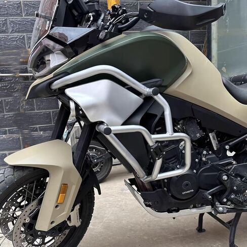 دراجة نارية CF MOTO 800MT محرك الطريق السريع حارس حارس الحارس القضبان الصدمات Stunt حامي القفص المضاد للهدوء نوبات ل CFMOTO 800 MT إكسسوارات الأجزاء المعدلة 2021 2022 2023 2024 2025 (SILVER) in Kuwait