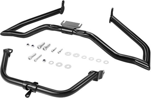 Motorcycle Chopped Engine Guard Protector Crash Bar for Harley Davidson Touring Road Glide FLTRX FLTRXS FLTRXST FLTRXSE with Fairing Support Brackets Highway Bar 2015-2023, Black in Saudi Arabia
