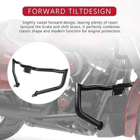 Motorcycle Chopped Engine Guard Protector Crash Bar for Harley Davidson Touring Road Glide FLTRX FLTRXS FLTRXST FLTRXSE with Fairing Support Brackets Highway Bar 2015-2023, Black in Saudi Arabia