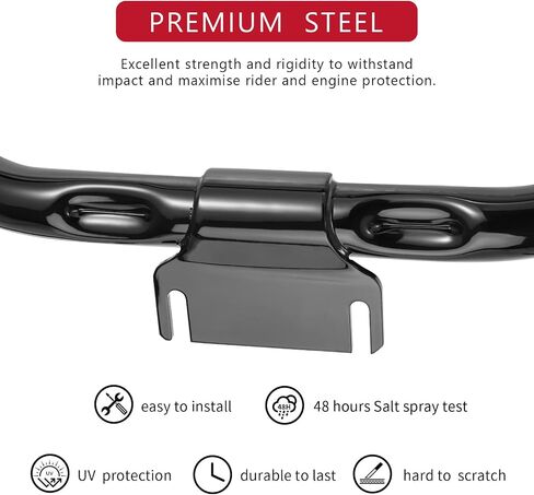 Motorcycle Chopped Engine Guard Protector Crash Bar for Harley Davidson Touring Road Glide FLTRX FLTRXS FLTRXST FLTRXSE with Fairing Support Brackets Highway Bar 2015-2023, Black in Saudi Arabia