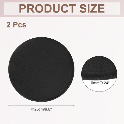 uxcell 2Pcs Felt Base Shaper, 9.8 Inch Round Bag Bottom Shaper Pad Bag Cushion Base Purse Liner Board Insert Arc Corner for Handbags Tote Crossbody Bag Backpack, Black in Saudi Arabia