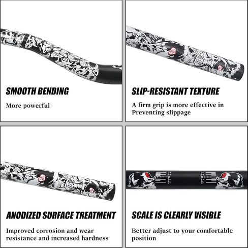 Universal 28mm 1/1/8" Handle Bar For CRF KLX KX LTR TRX SX SXF EXC XCW Motocross Pit Dirt Bike Scooter ATV Quad Bike Grizzly Hawk 250 Bicycles (Black) in Saudi Arabia