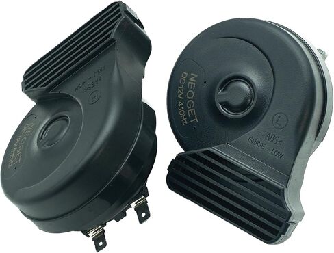 Car Horn 12V Loud Electric High Low 2 Tone Replacement Waterproof for Any 12 Volt Vehicle Car Auto Motorcycle Universal Horn Kit in Kuwait