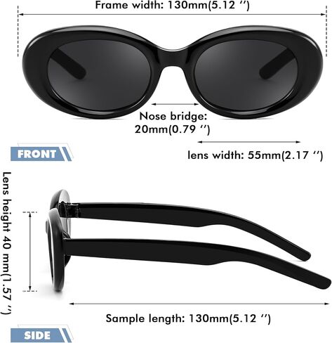 2Pack Kids Sunglasse for Girls Boys Oval Small Frame Toddler Shades UV 400 Age 3-8 in Kuwait