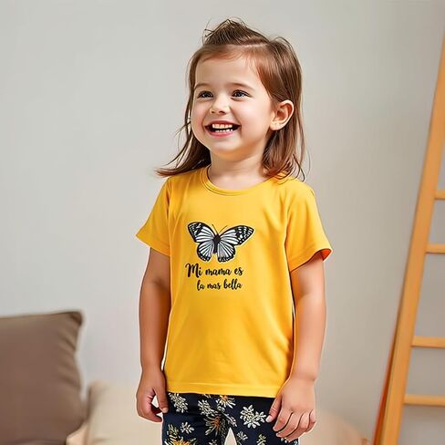 Girls Vibrant Tie-Dye Leggings Toddler and tee set summer 2 piece outfit 3-9 Years (140,P8392) in Saudi Arabia