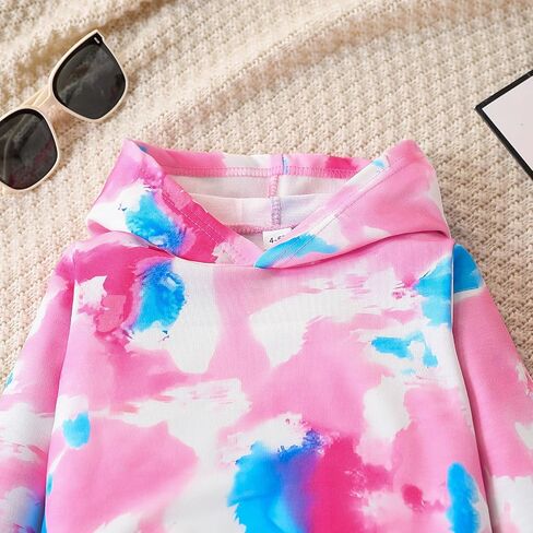 Kid Girls Clothes - Girls Outfits Tie Dye Tops and Leggings Pants 2 Piece Spring Clothes Set in Saudi Arabia