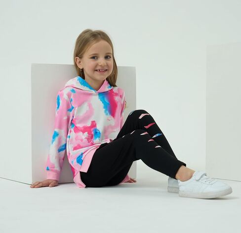 Kid Girls Clothes - Girls Outfits Tie Dye Tops and Leggings Pants 2 Piece Spring Clothes Set in Saudi Arabia