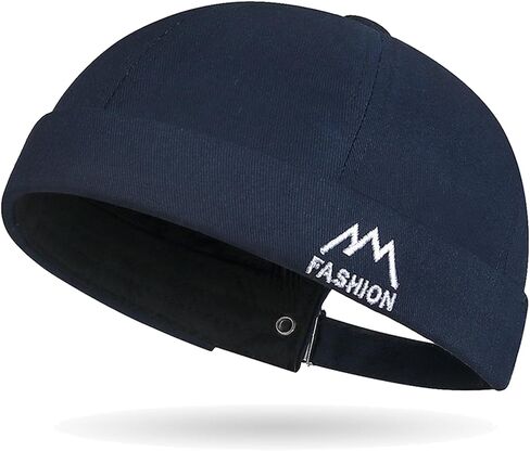 Brimless Hats for Men Womens Skullcap Rolled Cuff Brimless Hat with Adjustable Washed Cotton Rolled Cuff Harbour Hat in Saudi Arabia
