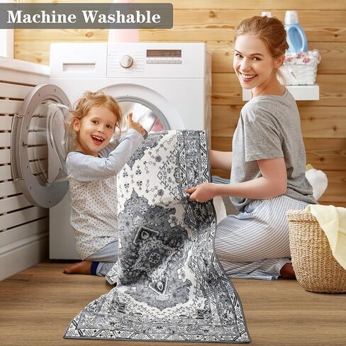 سجادة منطقة نوحاس 6x9 سجادة قابلة للغسل رمادية وأزرق سجاد كبير لغرفة المعيش in Kuwait