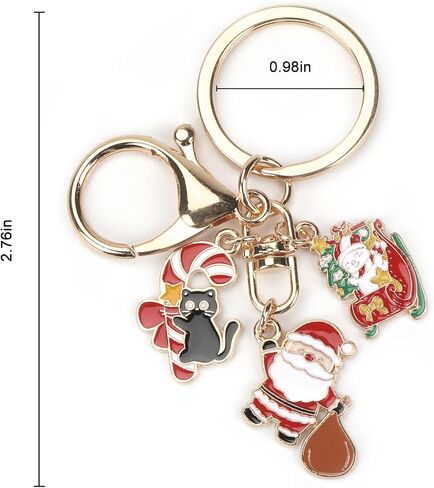 Merry Christmas Keychain,Santa,Tree,Bell Bag Charm for Son,Boyfriend,Husband,Dad,Daughter,Wife,Mom in Kuwait