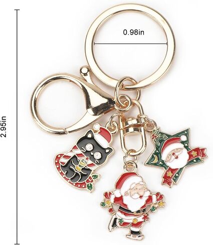 Merry Christmas Keychain,Santa,Tree,Bell Bag Charm for Son,Boyfriend,Husband,Dad,Daughter,Wife,Mom in Kuwait