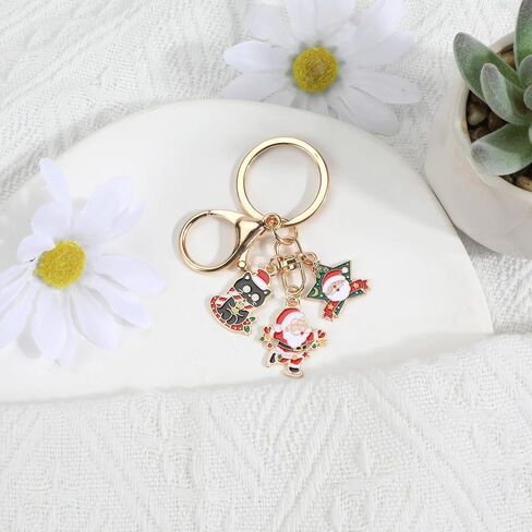Merry Christmas Keychain,Santa,Tree,Bell Bag Charm for Son,Boyfriend,Husband,Dad,Daughter,Wife,Mom in Kuwait