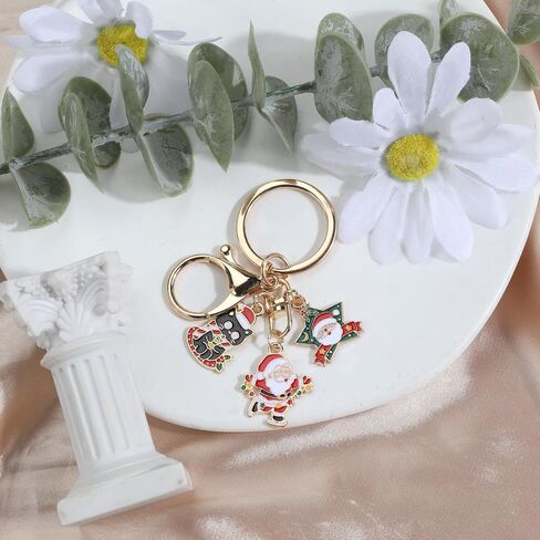 Merry Christmas Keychain,Santa,Tree,Bell Bag Charm for Son,Boyfriend,Husband,Dad,Daughter,Wife,Mom in Kuwait