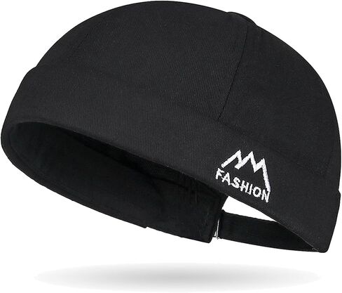 Brimless Hats for Men Womens Skullcap Rolled Cuff Brimless Hat with Adjustable Washed Cotton Rolled Cuff Harbour Hat in Saudi Arabia