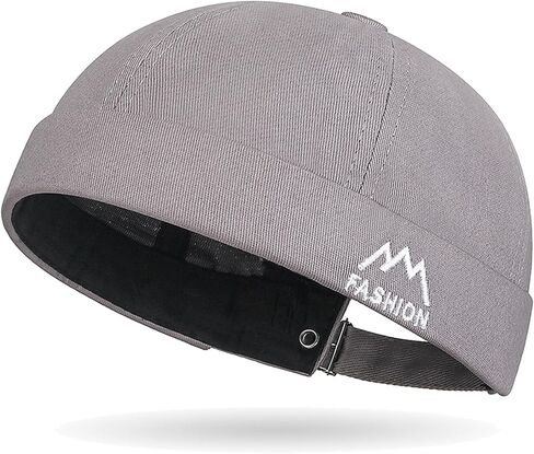 Brimless Hats for Men Womens Skullcap Rolled Cuff Brimless Hat with Adjustable Washed Cotton Rolled Cuff Harbour Hat in Saudi Arabia
