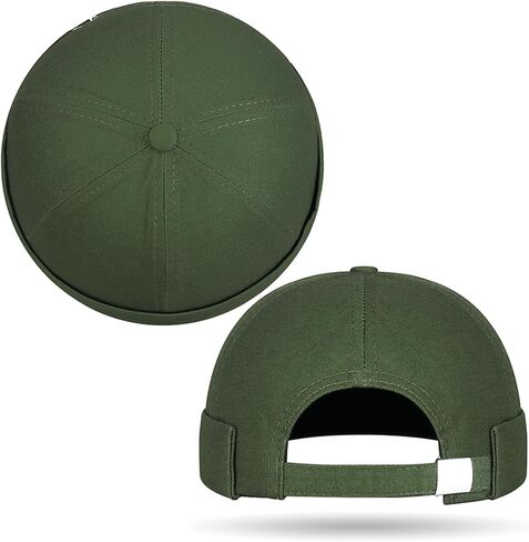 Brimless Hats for Men Womens Skullcap Rolled Cuff Brimless Hat with Adjustable Washed Cotton Rolled Cuff Harbour Hat in Saudi Arabia