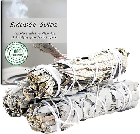 White Sage Mix Smudge Sticks 3 Pack for Cleansing, Meditation, Yoga, and Smudging | Cedar, Rosemary, Eucalyptus, & Juniper (White & Rosemary) in Saudi Arabia