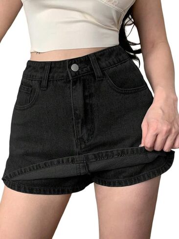 SperLucky Jeans for Women High Waisted Stretchy Short Jeans Denim Three Quarter Pants in Kuwait