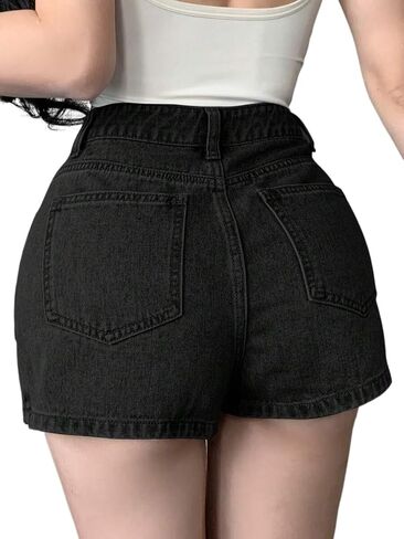 SperLucky Jeans for Women High Waisted Stretchy Short Jeans Denim Three Quarter Pants in Kuwait