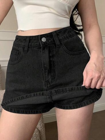 SperLucky Jeans for Women High Waisted Stretchy Short Jeans Denim Three Quarter Pants in Kuwait