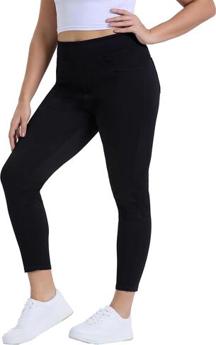 نساء بالإضافة إلى حجم 1x-4x عالي الخصر متماسكة الدنيم jegging التحكم البطن امتداد جان سحب بانت in Saudi Arabia