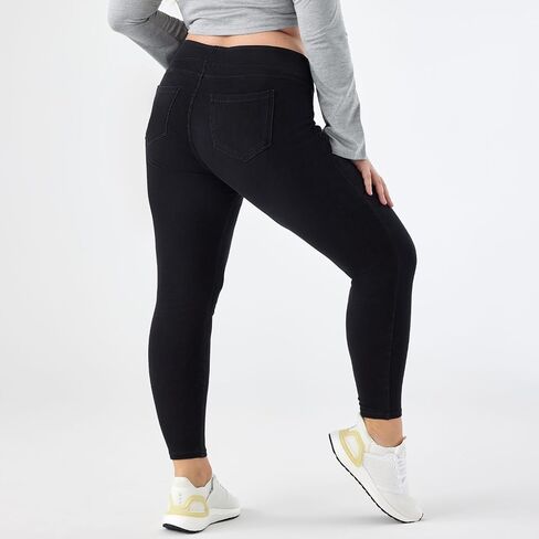 نساء بالإضافة إلى حجم 1x-4x عالي الخصر متماسكة الدنيم jegging التحكم البطن امتداد جان سحب بانت in Saudi Arabia
