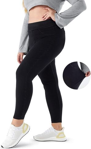 نساء بالإضافة إلى حجم 1x-4x عالي الخصر متماسكة الدنيم jegging التحكم البطن امتداد جان سحب بانت in Saudi Arabia