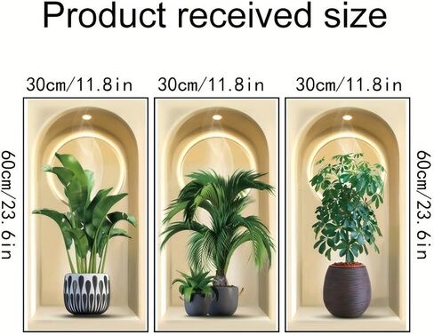 ملصق حائط ثلاثي الأبعاد للنباتات الخضراء، 4 قطع مزهريات ثلاثية الأبعاد ملصقات حائط على شكل زهرة لديكور غرفة المعيشة وغرفة النوم والمطبخ، ملصقات نباتية ثلاثية الأبعاد للنباتات الخضراء (نباتات ثلاثية الأبعاد) in Kuwait