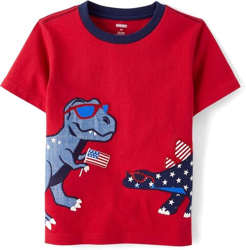 Gymboree Boys' and Toddler All Holidays Short Sleeve Embroidered Tops in Saudi Arabia