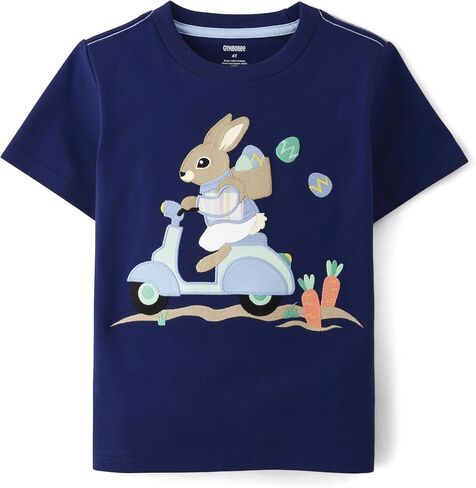 Gymboree Boys' and Toddler All Holidays Short Sleeve Embroidered Tops in Saudi Arabia