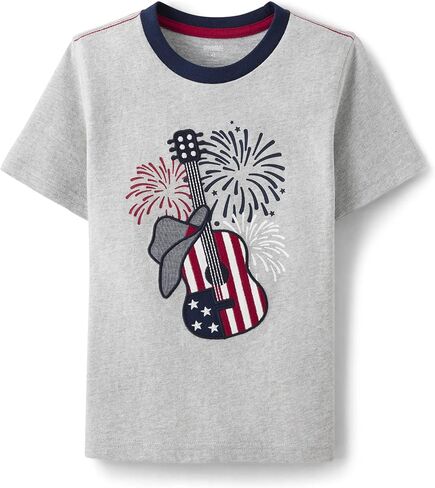 Gymboree Boys' and Toddler All Holidays Short Sleeve Embroidered Tops in Saudi Arabia