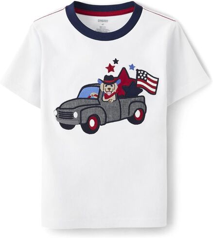 Gymboree Boys' and Toddler All Holidays Short Sleeve Embroidered Tops in Saudi Arabia