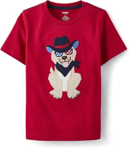 Gymboree Boys' and Toddler All Holidays Short Sleeve Embroidered Tops in Saudi Arabia