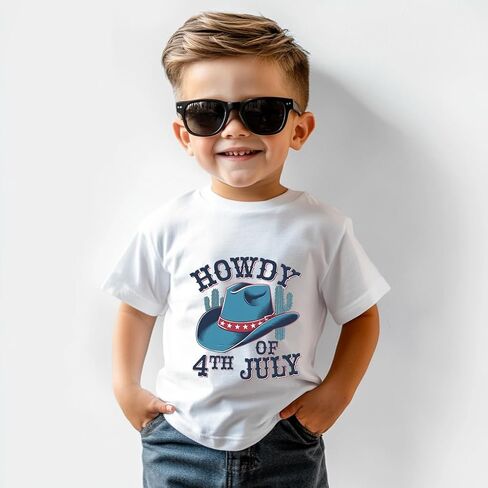 Funny 4th of July Shirts for Kids - Boys Girls Patriotic USA Red White and Blue T-Shirt 2-8 Years in Kuwait