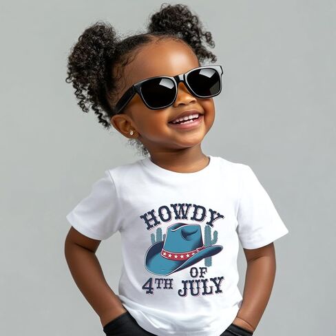 Funny 4th of July Shirts for Kids - Boys Girls Patriotic USA Red White and Blue T-Shirt 2-8 Years in Kuwait