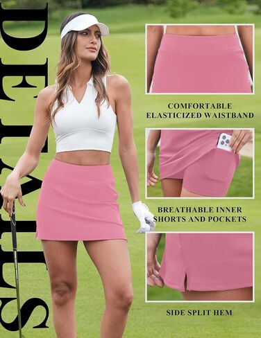 FireSwan Womens Tennis Skirt with Pockets High Waisted Golf Skorts Running Workout Skirts Summer Athletic in Saudi Arabia
