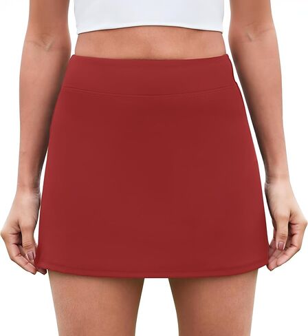 FireSwan Womens Tennis Skirt with Pockets High Waisted Golf Skorts Running Workout Skirts Summer Athletic in Saudi Arabia