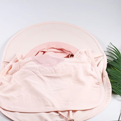 Sun Hat for Men Women, Outdoor UV Sun Protection Wide Brim Hat with Face Cover Neck Flap for Fishing Hiking Hats in Saudi Arabia